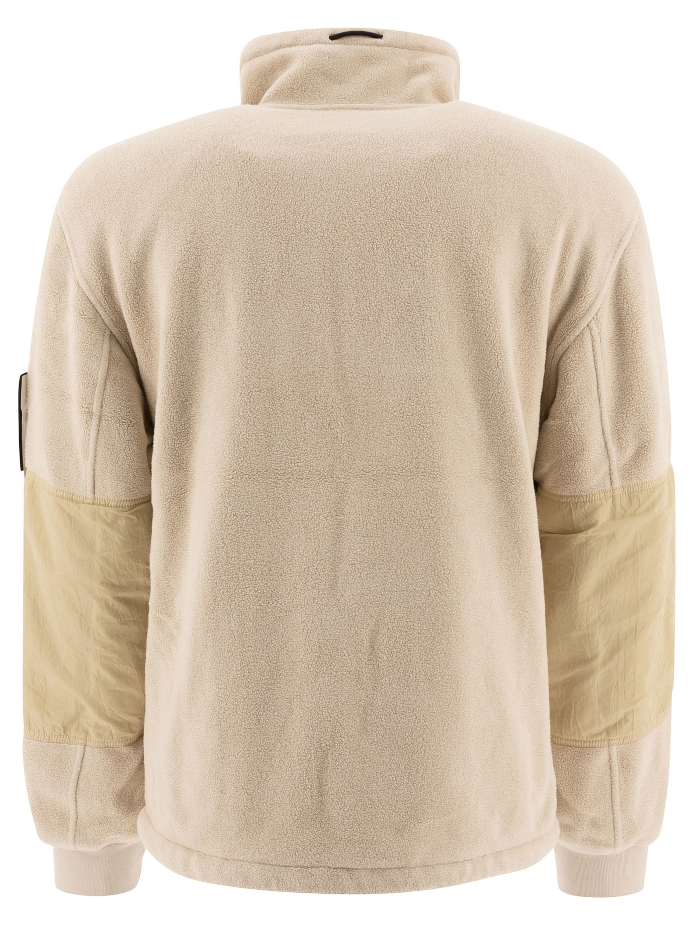 STONE ISLAND Beige Compass fleece jacket